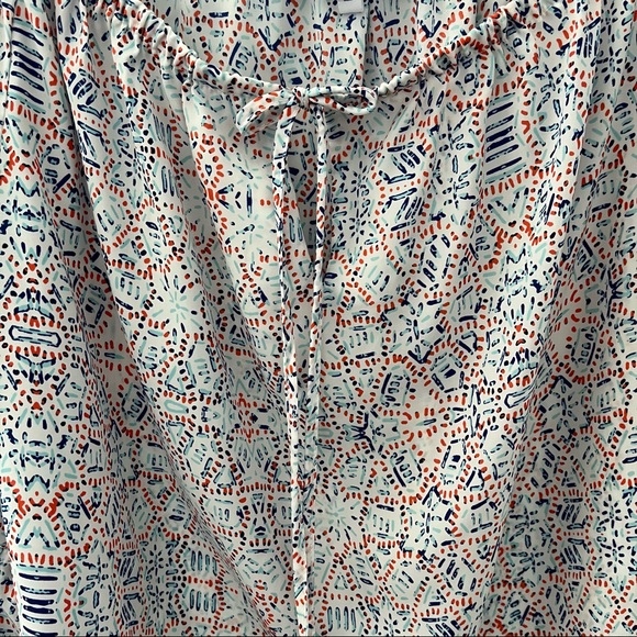 Cupcakes and Cashmere Off the Shoulder Blouse Womens Medium M Confetti Print - Picture 3 of 9